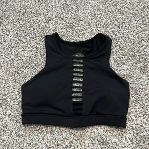 Black cut out sprits bra